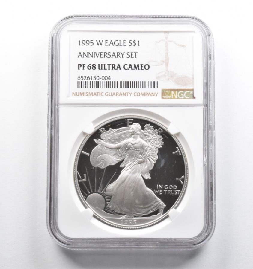 yɔi/iۏ؏tz AeB[NRC _RC [] PF68 UCAM 1995-WAJVo[C[OAjuZbgNGC *4649 PF68 UCAM 1995-W American Silver Eagle Anniv Set NGC *4649