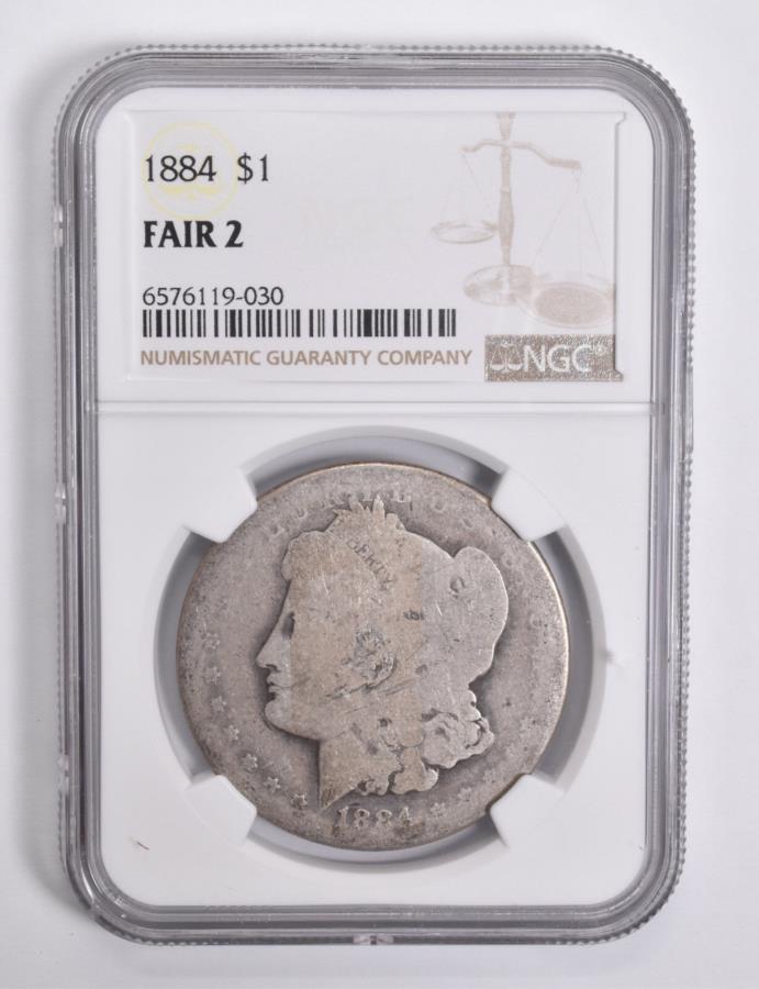 yɔi/iۏ؏tz AeB[NRC _RC [] tFA2 1884[KVo[_[NGC[{[[{[ *4558 FAIR 2 1884 Morgan Silver Dollar NGC Lowball Low Ball *4558