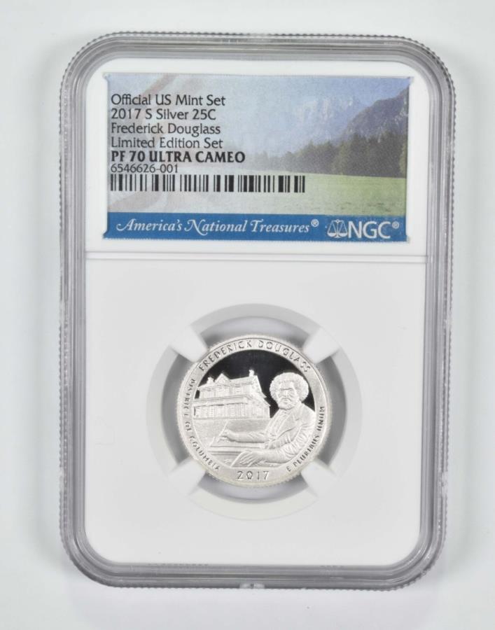 yɔi/iۏ؏tz AeB[NRC _RC [] 2017-S PF70Vo[NH[^[tfbN_OXNGCŃZbg 2017-S PF70 Silver Quarter Frederick Douglass NGC Limited Edition Set