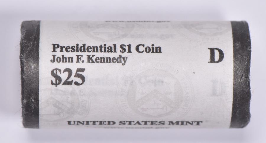 楽天アンティーク王子_ANTIQUE PRINCE【極美品/品質保証書付】 アンティークコイン モダンコイン [送料無料] 2015-Dジョンケネディ大統領$ 25 UN US MINT BUのコインロール$ 1コインロール 2015-D John Kennedy Presidential $1 Coin Roll of $25 Unc US Mint BU