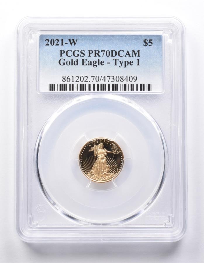 ڶ/ʼݾڽա ƥ 󥳥 [̵] PR70 DCAM 2021-W $ 5 AMERICAN GOLD EAGLE TYPE 1 1/10 OZ GOLD PCGS *7274 PR70 DCAM 2021-W $5 American Gold Eagle Type 1 1/10 Oz Gold PCGS *7274