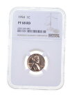 【極美品/品質保証書付】 アンティークコイン モダンコイン [送料無料] PF68 RD 1954 Lincoln Wheat Cent -Graded NGC *6124 PF68 RD 1954 Lincoln Wheat Cent - Graded NGC *6124