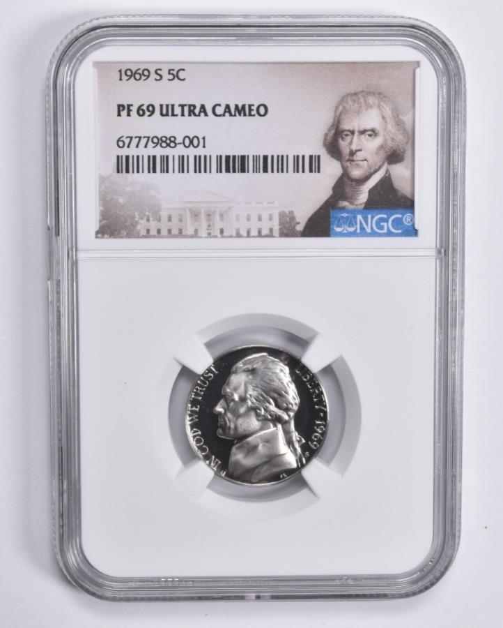 ڶ/ʼݾڽա ƥ 󥳥 [̵] PF69 UCAM 1969-S Jefferson Nickel Graded NGC Special Label PF69 UCam 1969-S Jefferson Nickel Graded NGC Special Label