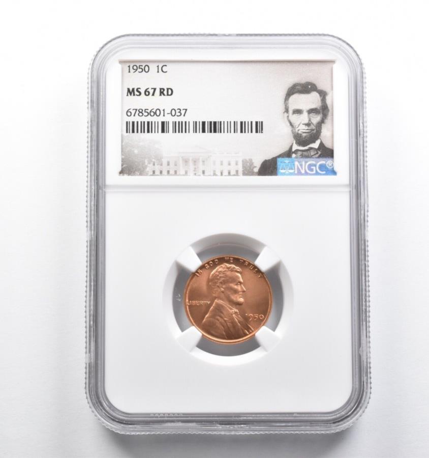 yɔi/iۏ؏tz AeB[NRC _RC [] MS67 RD 1950 Lincoln Wheat Cent NGC *4633 MS67 RD 1950 Lincoln Wheat Cent NGC *4633