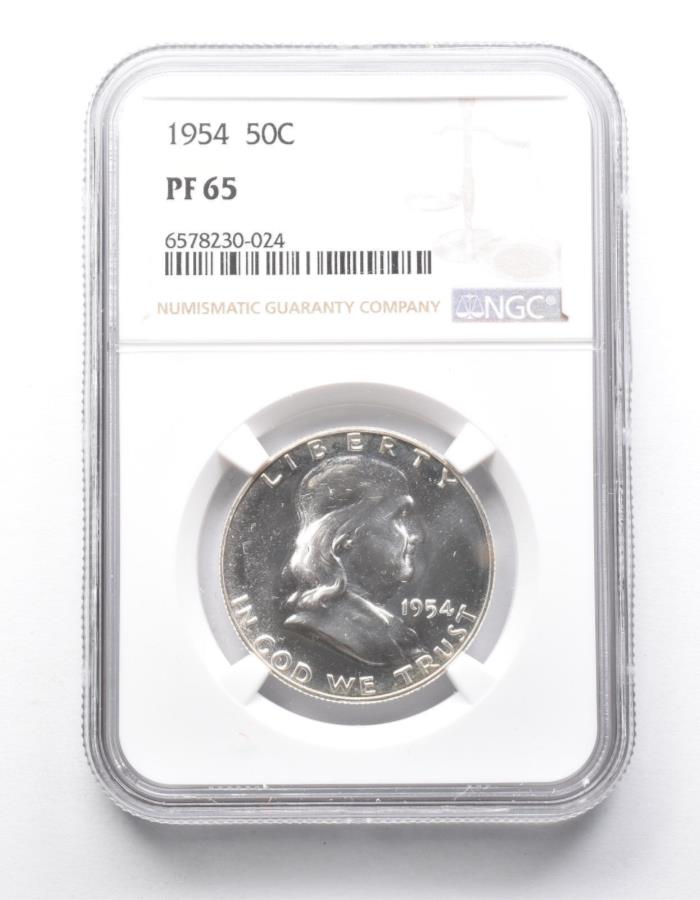 yɔi/iۏ؏tz AeB[NRC _RC [] PF65 1954tNn[t_[NGC *9957 PF65 1954 Franklin Half Dollar NGC *9957