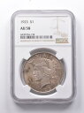 AU58 1923平和シルバーダラーNGC -TONED *7782 AU58 1923 Peace Silver Dollar NGC - Toned *7782