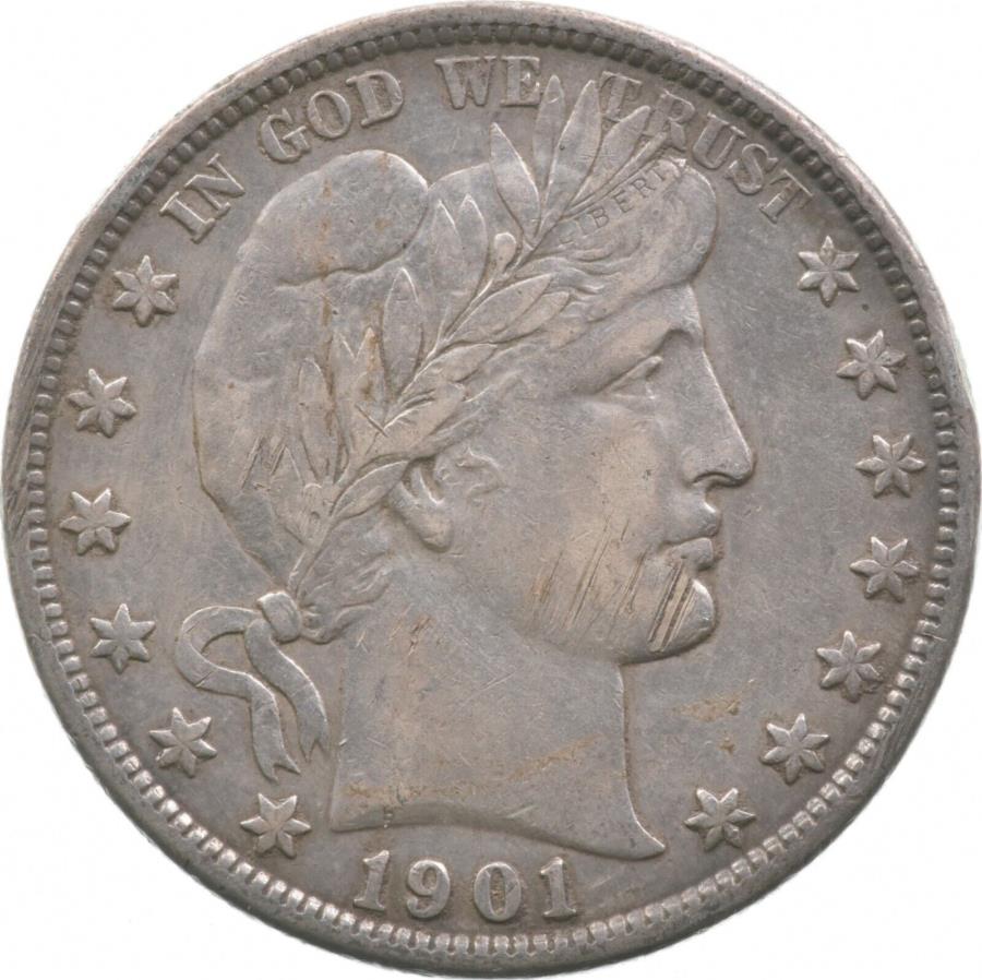 yɔi/iۏ؏tz AeB[NRC _RC [] 1901o[o[n[t_[ *3801 1901 Barber Half Dollar *3801