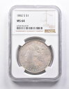 yɔi/iۏ؏tz AeB[NRC _RC [] MS64 1882-S[KVo[_[NGCg[ *6748 MS64 1882-S Morgan Silver Dollar NGC Beautifully Toned *6748