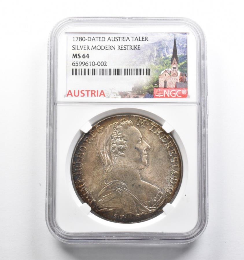 ڶ/ʼݾڽա ƥ 󥳥 [̵] MS64 1780 -datedȥꥢ1顼СˡNGC -Great Color *4652 MS64 1780-Dated Austria 1 Thaler Silver Modern Restrike NGC - Great Color *4652
