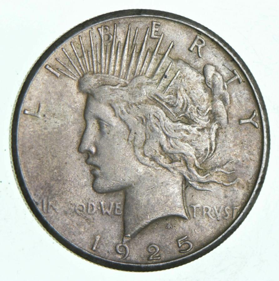  アンティークコイン モダンコイン  VG-XF 1925 Peace Silver Dollar 90％米国コインイーグルリバース VG-XF 1925 Peace Silver Dollar 90% United States Coin Eagle Reverse