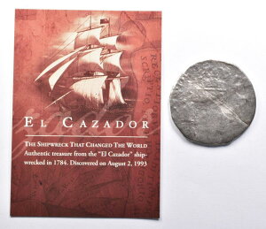 【極美品/品質保証書付】 アンティークコイン モダンコイン [送料無料] 1700年代のエルカザドールスペインのコロニアル8リアルシップレックコイン *3623 1700's El Cazador Spanish Colonial 8 Reales Shipwreck Coin *3623