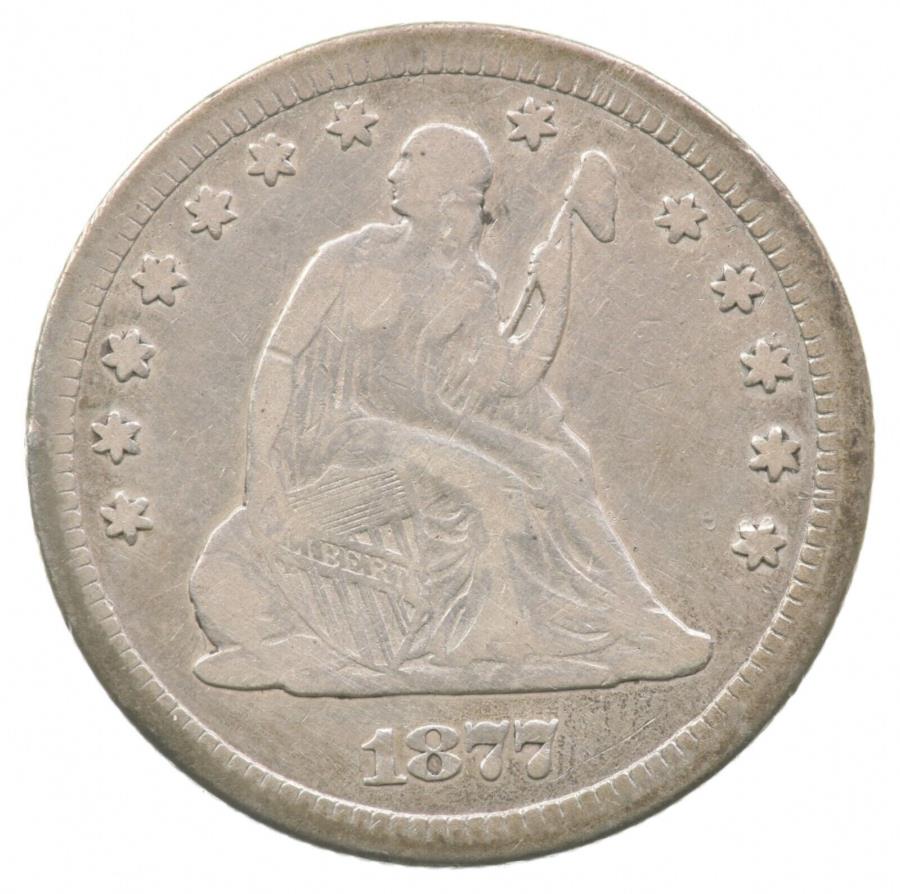 yɔi/iۏ؏tz AeB[NRC _RC [] 1877-CCȃoeBNH[^[ *6204 1877-CC Seated Liberty Quarter *6204