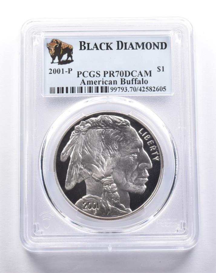 ڶ/ʼݾڽա ƥ 󥳥 [̵] PR70 DCAM 2001-P American Silver Buffalo Black Diamond PCGS *3335 PR70 DCAM 2001-P American Silver Buffalo Black Diamond PCGS *3335