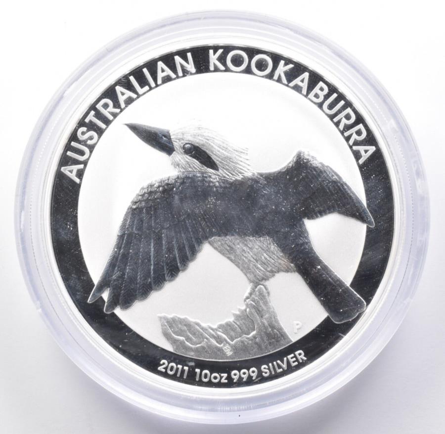 ڶ/ʼݾڽա ƥ 󥳥 [̵] 2011ȥꥢ10ɥ륪ȥꥢΥ֥10󥹥С *6504 2011 Australia 10 Dollars Australian Kookaburra 10 Oz Silver *6504