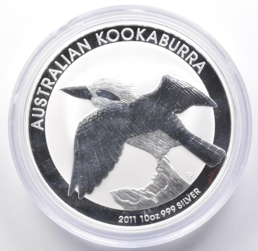 ڶ/ʼݾڽա ƥ 󥳥 [̵] 2011ȥꥢ10ɥ륪ȥꥢΥ֥10󥹥С *6505 2011 Australia 10 Dollars Australian Kookaburra 10 Oz Silver *6505