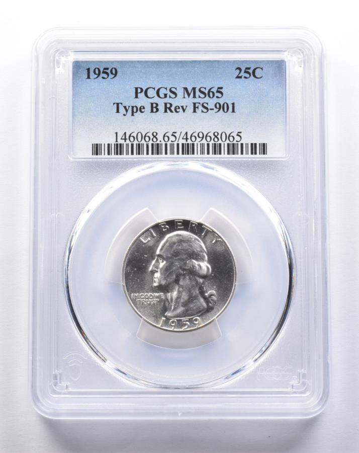 ڶ/ʼݾڽա ƥ 󥳥 [̵] MS65 1959亮ȥ󥯥B REV FS-901 PCGS *3339 MS65 1959 Washington Quarter Type B REV FS-901 PCGS *3339