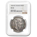 yɔi/iۏ؏tz AeB[NRC _RC [] 1866-MOLVRVo[y\}NV~AXF-45 NGC-SKU281374 1866-Mo Mexico Silver Peso Maximilian XF-45 NGC - SKU#281374