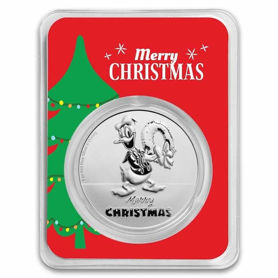 【極美品/品質保証書付】 アンティークコイン モダンコイン [送料無料] 2022 niue 1 ozシルバー$ 2ドナルドダッククリスマスホリデーTEP -SKU＃254300 2022 Niue 1 oz Silver $2 Donald Duck Christmas in Holiday TEP - SKU#254300
