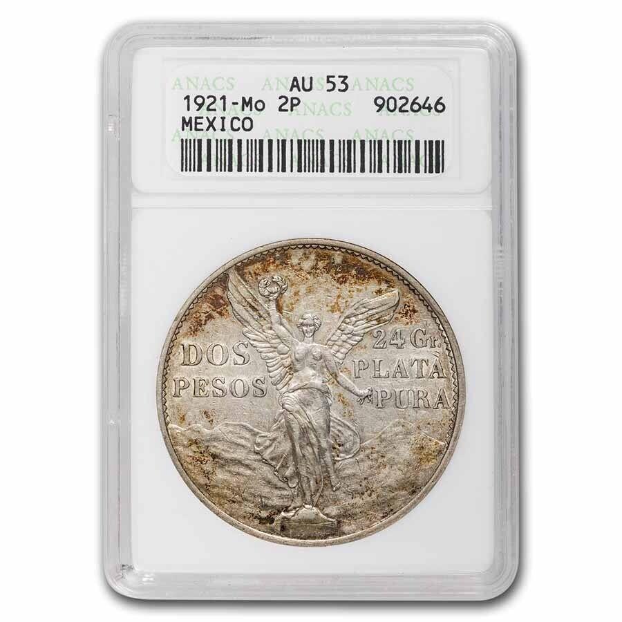 ڶ/ʼݾڽա ƥ 󥳥 [̵] 1921ᥭС2ڥξAU -53 ANACS -SKU268282 1921 Mexico Silver 2 Pesos Winged Victory AU-53 ANACS - SKU#268282