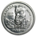 【極美品/品質保証書付】 アンティークコイン モダンコイン 送料無料 1958年カナダドルシルバーダラートーテムポールau/bu -sku＃21810 1958 Canada Dollar Silver Dollar Totem Pole AU/BU - SKU 21810