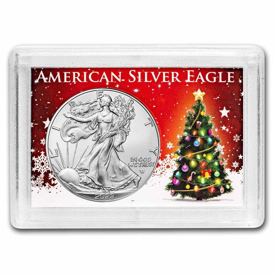 yɔi/iۏ؏tz AeB[NRC _RC [] 2023 1IXAJVo[C[O - nXz_[ANX}Xc[-SKU280994 2023 1 oz American Silver Eagle - w/Harris Holder, Christmas Tree - SKU#280994