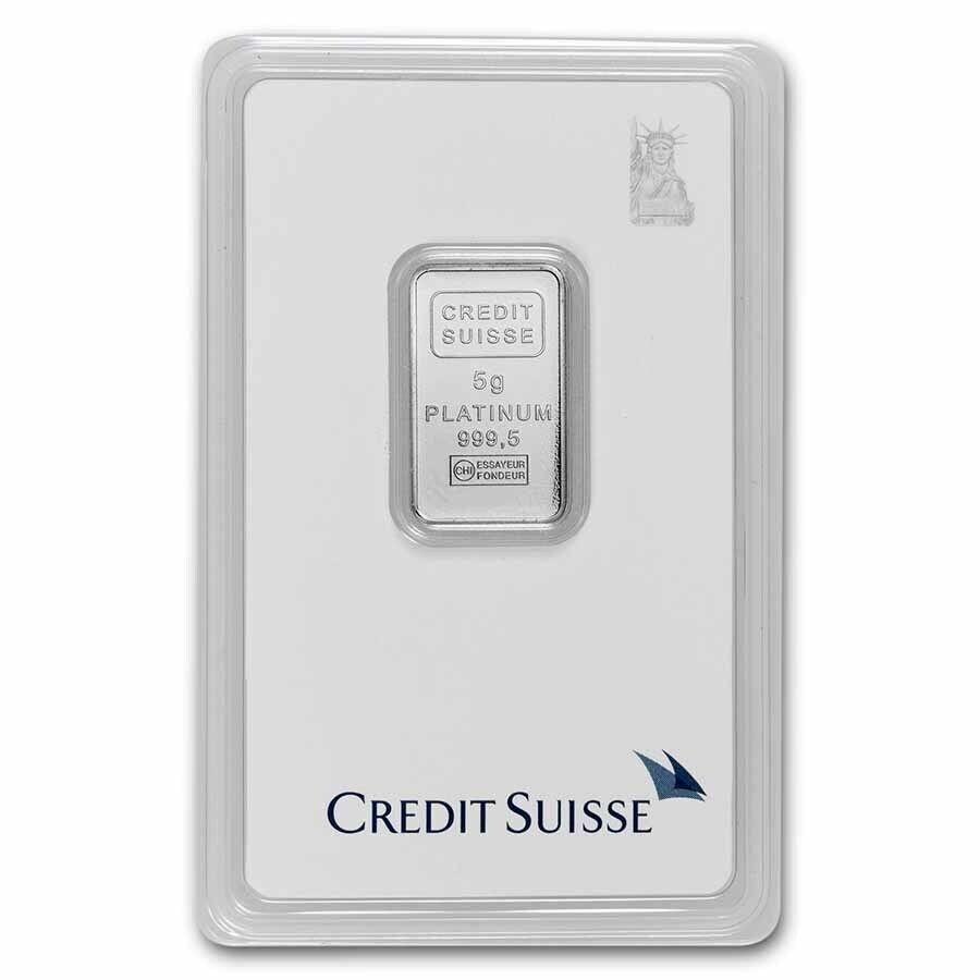  アンティークコイン モダンコイン  5グラムプラチナバー - クレジットスイス（新しいアッセイ） - SKU＃251196 5 gram Platinum Bar - Credit Suisse (New Assay) - SKU#251196