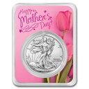 2023 1オンスシルバーイーグル - ハッピーマザーの日、ピンクカード、TEP -SKU#272071 2023 1 oz Silver Eagle - w/...