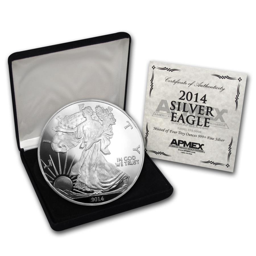 yɔi/iۏ؏tz AeB[NRC _RC [] 4IXVo[Eh-2014Vo[C[Oiboxcoaj - SKU83799 4 oz Silver Round - 2014 Silver Eagle (w/Box & COA) - SKU #83799