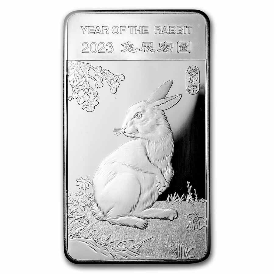 ڶ/ʼݾڽա ƥ 󥳥 [̵] 10󥹥СС-Apmexʥ2023ǯ-SKU263503 10 oz Silver Bar - APMEX (2023 Year of the Rabbit) - SKU#263503