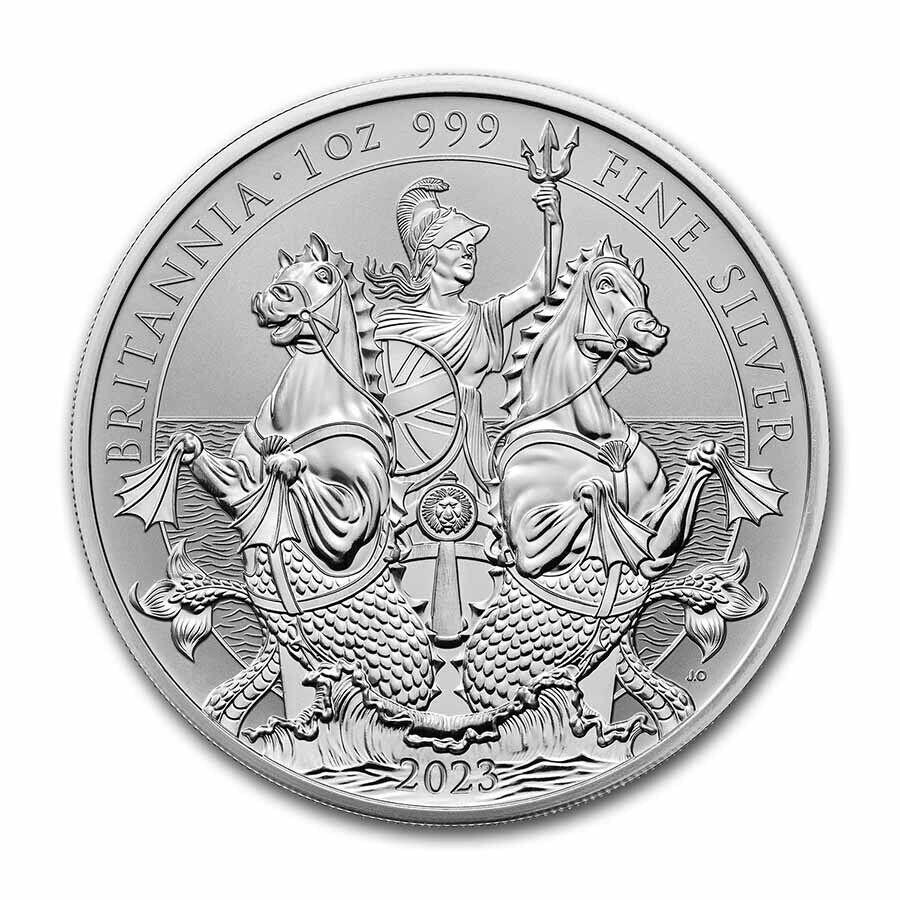 yɔi/iۏ؏tz AeB[NRC _RC [] 2023 2RCVo[1IXu^jAv[t/o[Xv[tZbg-SKU272852 2023 2-Coin Silver 1 oz Britannia Proof/Reverse Proof Set - SKU#272852