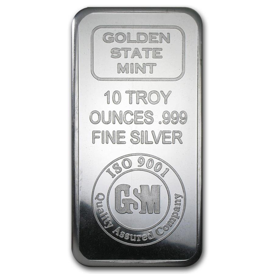 ڶ/ʼݾڽա ƥ 󥳥 [̵] 10󥹥СС - ǥ󥹥ơȥߥȡISO - SKU87602 10 oz Silver Bar - Golden State Mint (ISO) - SKU #87602