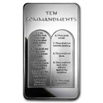 【極美品/品質保証書付】 アンティークコイン モダンコイン [送料無料] 10オンスシルバーバー - 十戒-SKU＃59089 10 oz Silver Bar - Ten Commandments - SKU #59089