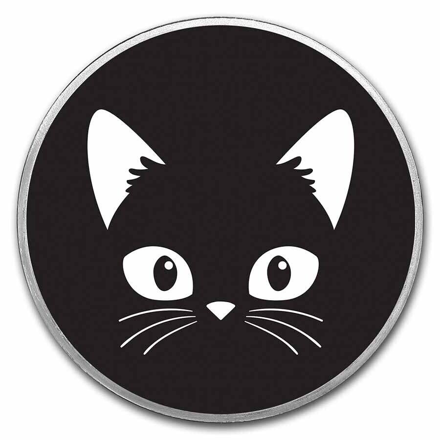yɔi/iۏ؏tz AeB[NRC _RC [] 1IXVo[J[Eh-ApmexiLj-SKU172984 1 oz Silver Colorized Round - APMEX (Black Cat) - SKU#172984