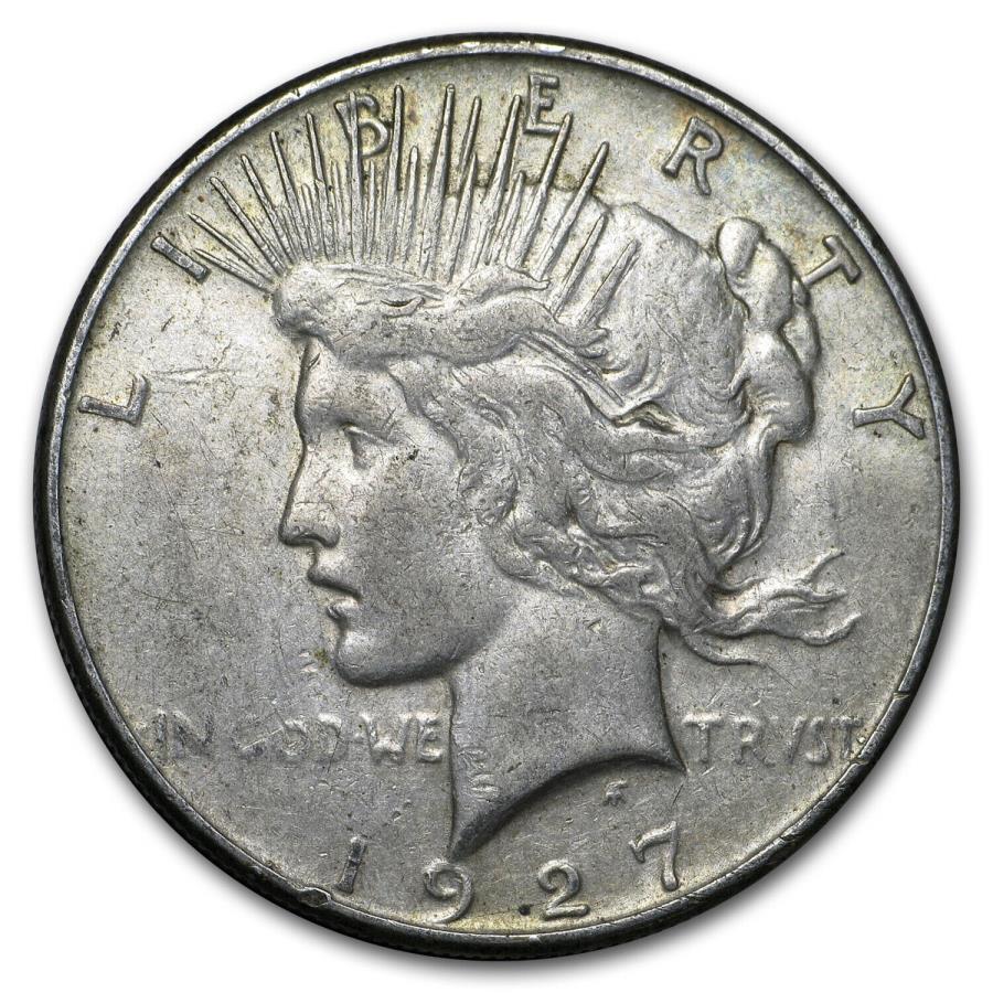 yɔi/iۏ؏tz AeB[NRC _RC [] 1927 -SahVG/VF -SKU9525 1927-S Peace Dollar VG/VF - SKU#9525