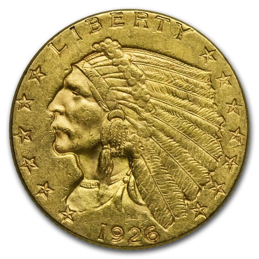 yɔi/iۏ؏tz AeB[NRC _RC [] 1926 $ 2.50CfBAS[hNH[^[C[OXF -SKU14562 1926 $2.50 Indian Gold Quarter Eagle XF - SKU#14562
