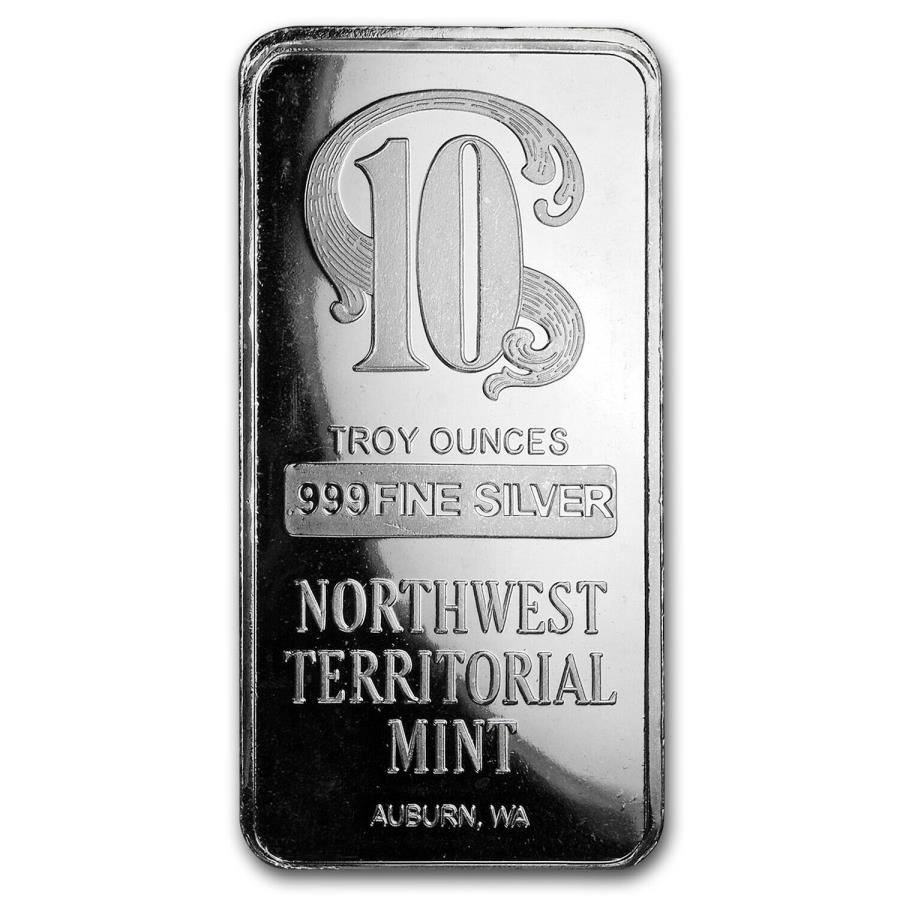  アンティークコイン モダンコイン  10オンスシルバーバー - ノースウェスト領土ミント-SKU＃171802 10 oz Silver Bar - Northwest Territorial Mint - SKU#171802