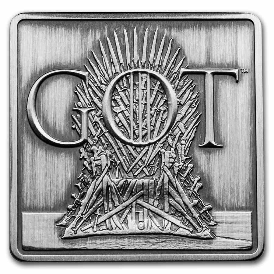 yɔi/iۏ؏tz AeB[NRC _RC [] 1IXVo[_I - Q[IuX[YFS̋ʍ-SKU260789 1 oz Silver Medallion - Game of Thrones: The Iron Throne - SKU#260789