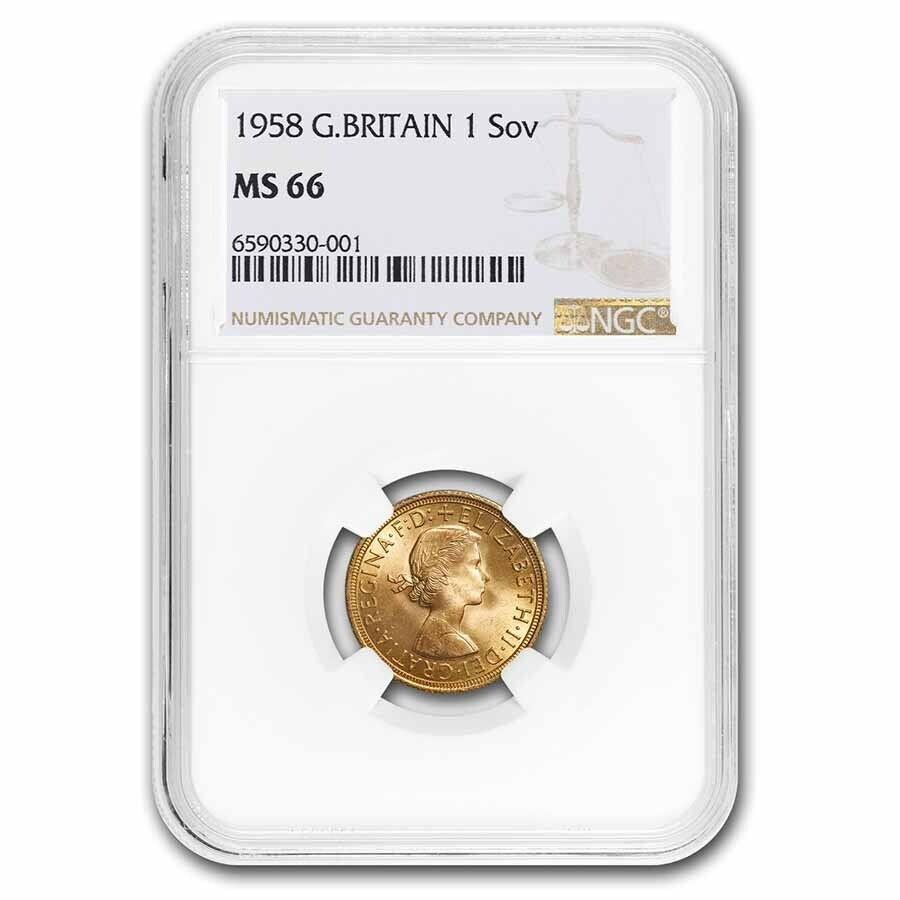  アンティークコイン モダンコイン  1958年イギリスゴールドソブリンエリザベスII MS -66 NGC -SKU＃267870 1958 Great Britain Gold Sovereign Elizabeth II MS-66 NGC - SKU#267870