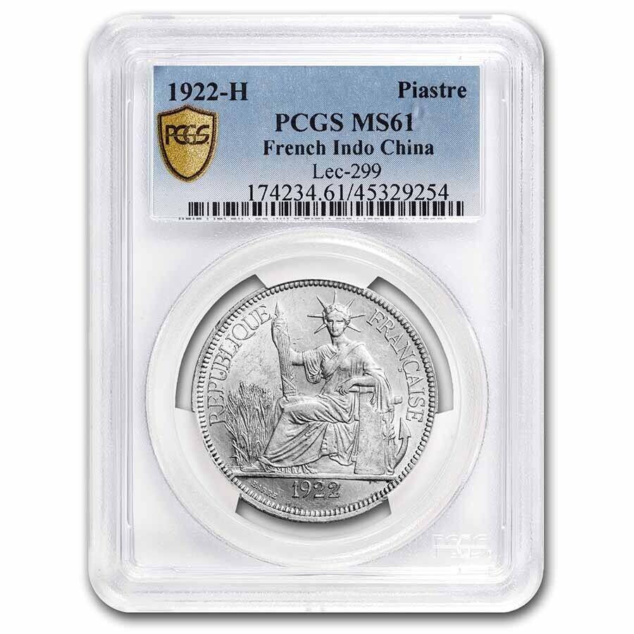 ڶ/ʼݾڽա ƥ 󥳥 [̵] 1922-Hե󥹤ΥԥȥMS-61 PCGS-SKU268262 1922-H French Indo-China Silver Piastre MS-61 PCGS - SKU#268262