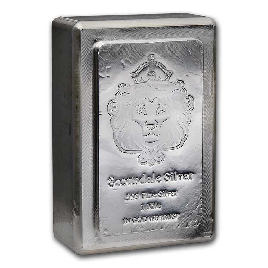 yɔi/iۏ؏tz AeB[NRC _RC [] 1LVo[o[-Scottsdale Mintiςݏdˉ\j-SKU229168 1 kilo Silver Bar - Scottsdale Mint (Stackable) - SKU#229168