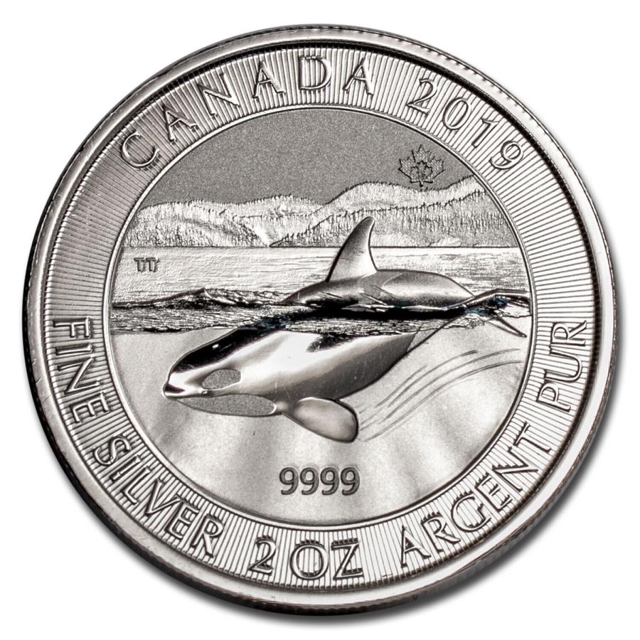 yɔi/iۏ؏tz AeB[NRC _RC [] 2019Ji_2IXVo[IJNWBU -SKU212727 2019 Canada 2 oz Silver Orca Whale BU - SKU#212727