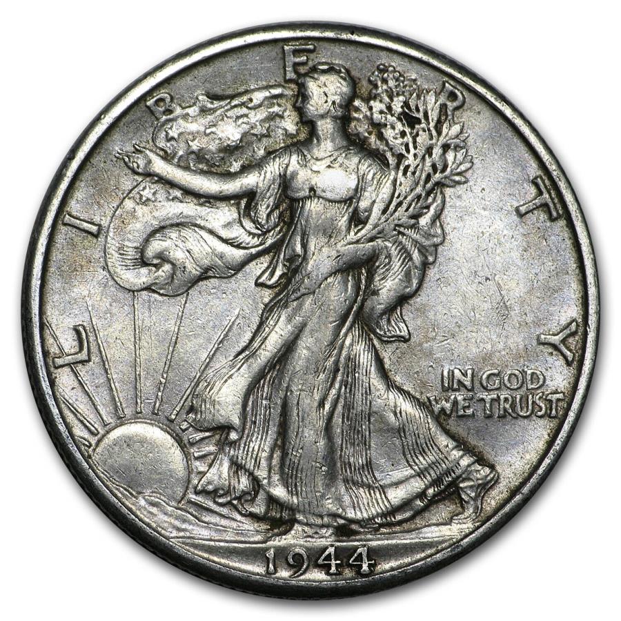 yɔi/iۏ؏tz AeB[NRC _RC [] 1944 -DEH[LOoeBn[t_[XF -SKU10101 1944-D Walking Liberty Half Dollar XF - SKU#10101