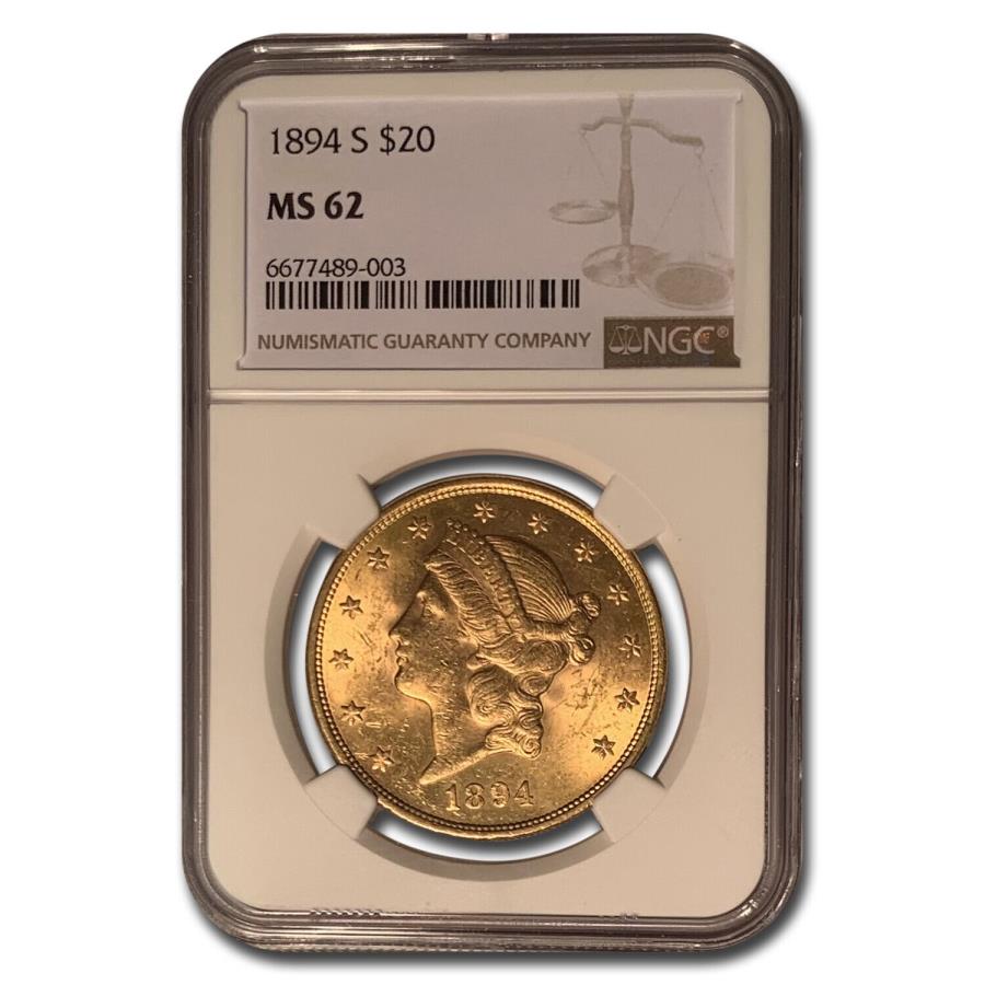 yɔi/iۏ؏tz AeB[NRC _RC [] 1894-S $ 20oeBS[h_uC[OMS-62 NGC-SKU19264 1894-S $20 Liberty Gold Double Eagle MS-62 NGC - SKU#19264