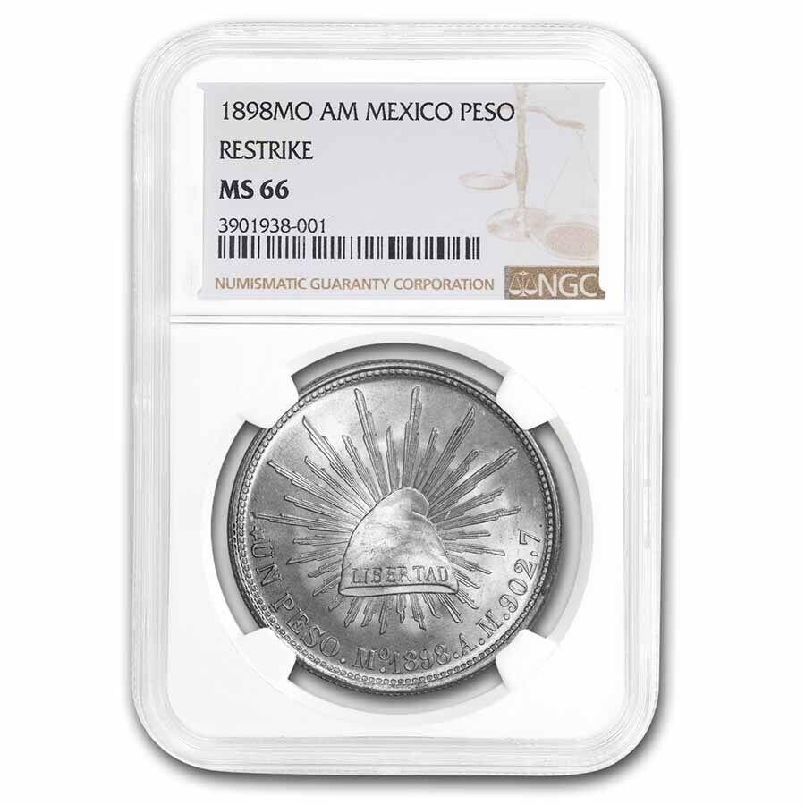 ڶ/ʼݾڽա ƥ 󥳥 [̵] 1898 Mo-Am Mexico Silver Peso MS-66 NGC1949 REMSTIKE-SKU254180 1898 Mo-AM Mexico Silver Peso MS-66 NGC (1949 Restrike) - SKU#254180