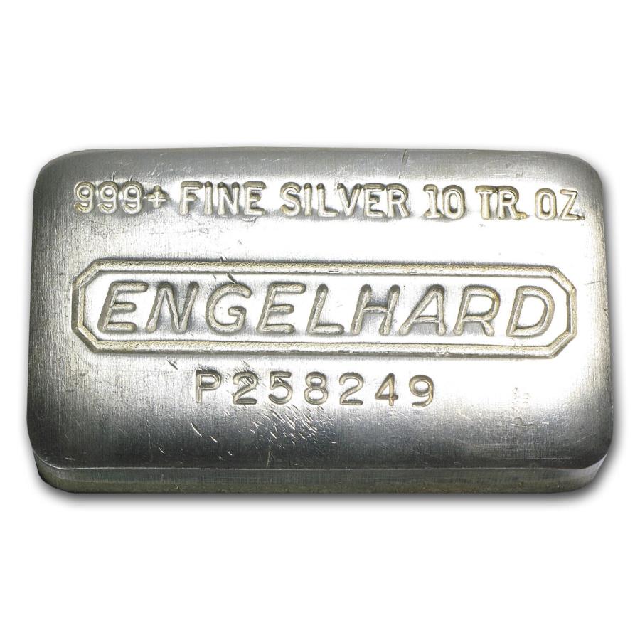 ڶ/ʼݾڽա ƥ 󥳥 [̵] 10󥹥СС-Engelhardʥ磻ɡץ쥹-SKU35534 10 oz Silver Bar - Engelhard (Wide, Pressed) - SKU #35534