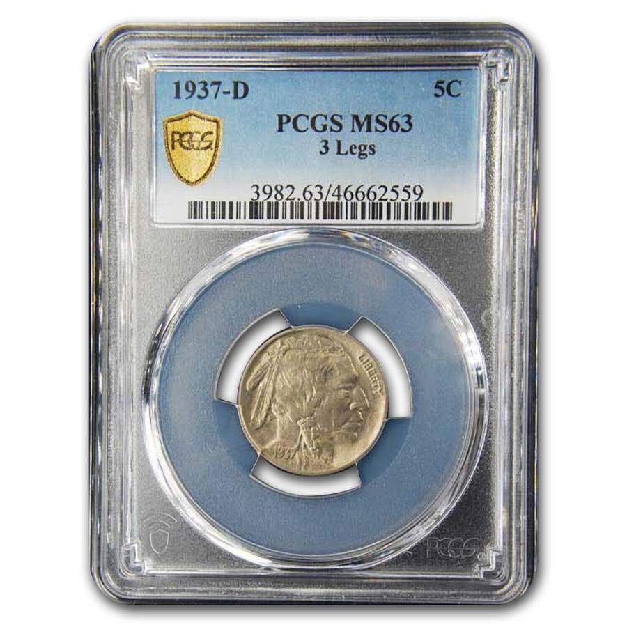 1937-D 3쥮塼ɥХåե˥åMS-63 PCGS-SKU155299 1937-D 3 Legged Buffalo N...