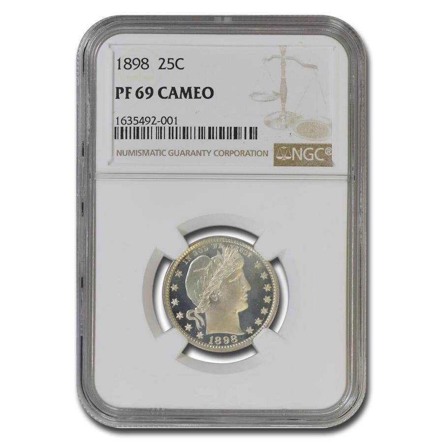 ڶ/ʼݾڽա ƥ 󥳥 [̵] 1898ССPF -69ᥪNGC -SKU282284 1898 Barber Quarter PF-69 Cameo NGC - SKU#282284