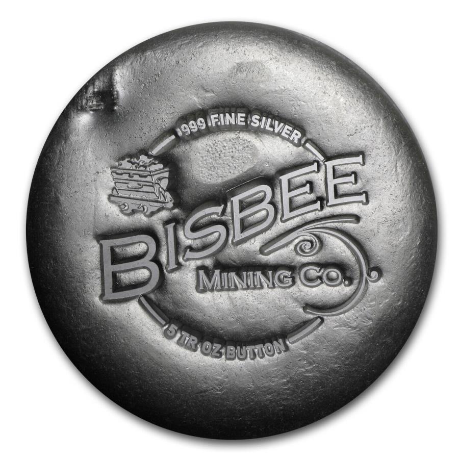  アンティークコイン モダンコイン  5オンスシルバーボタン - ビスビー-SKU＃85653 5 oz Silver Button - Bisbee - SKU #85653