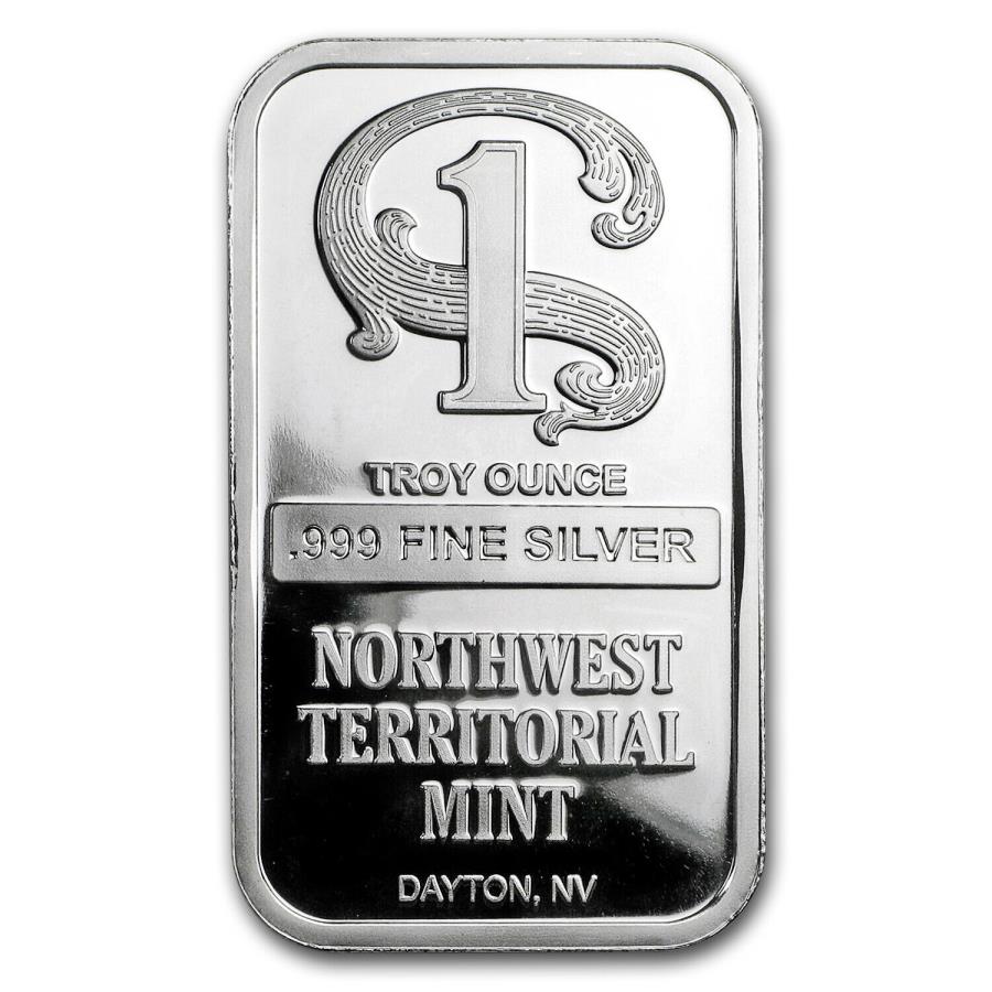  アンティークコイン モダンコイン  1オンスシルバーバー - ノースウェスト領土のミント-SKU＃172196 1 oz Silver Bar - Northwest Territorial Mint - SKU#172196