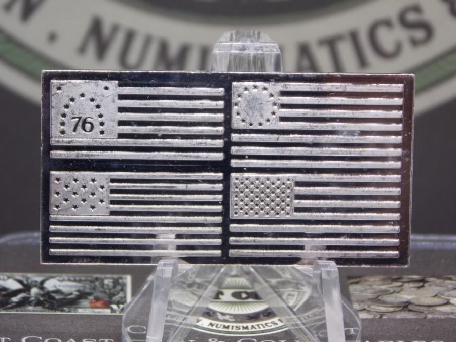 yɔi/iۏ؏tz AeB[NRC _RC [] Be[WPlfB~g20O.999t@CVo[}IA[go[ *AJtbOX * Vintage KENNEDY Mint 20 Gram .999 Fine SILVER Bullion Art Bar *AMERICAN FLAGS*